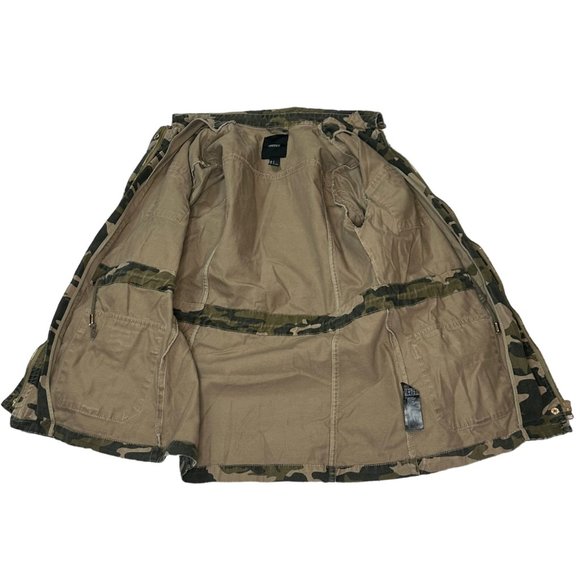 Forever 21 Jacket Womens Small Green Camo Military Outdoor Jacket Hiking Coat - Picture 9 of 15